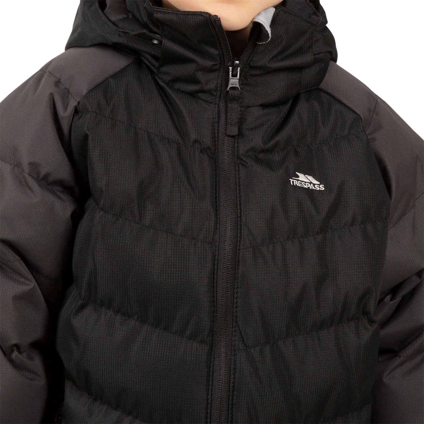Trespass Black 4258270 Kids' Sidespn Insulated Puffer Jacket - 6