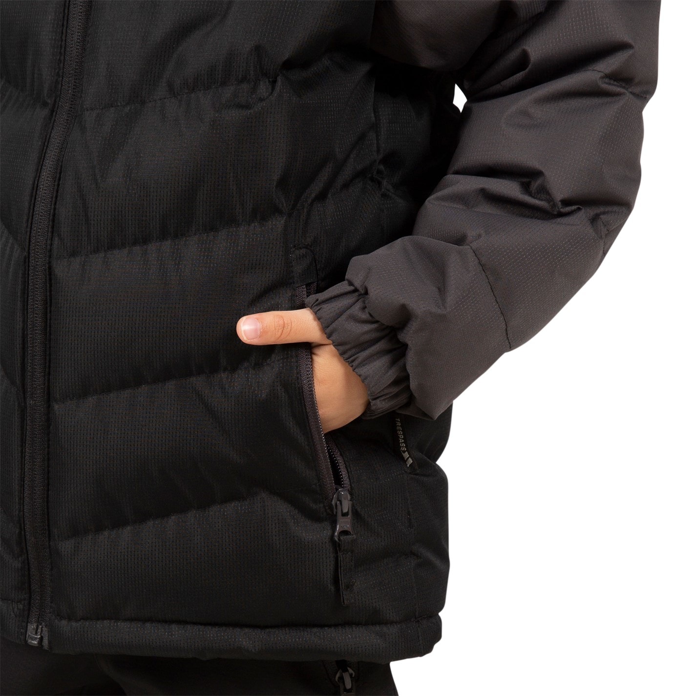 Trespass Black 4258270 Kids' Sidespn Insulated Puffer Jacket - 7
