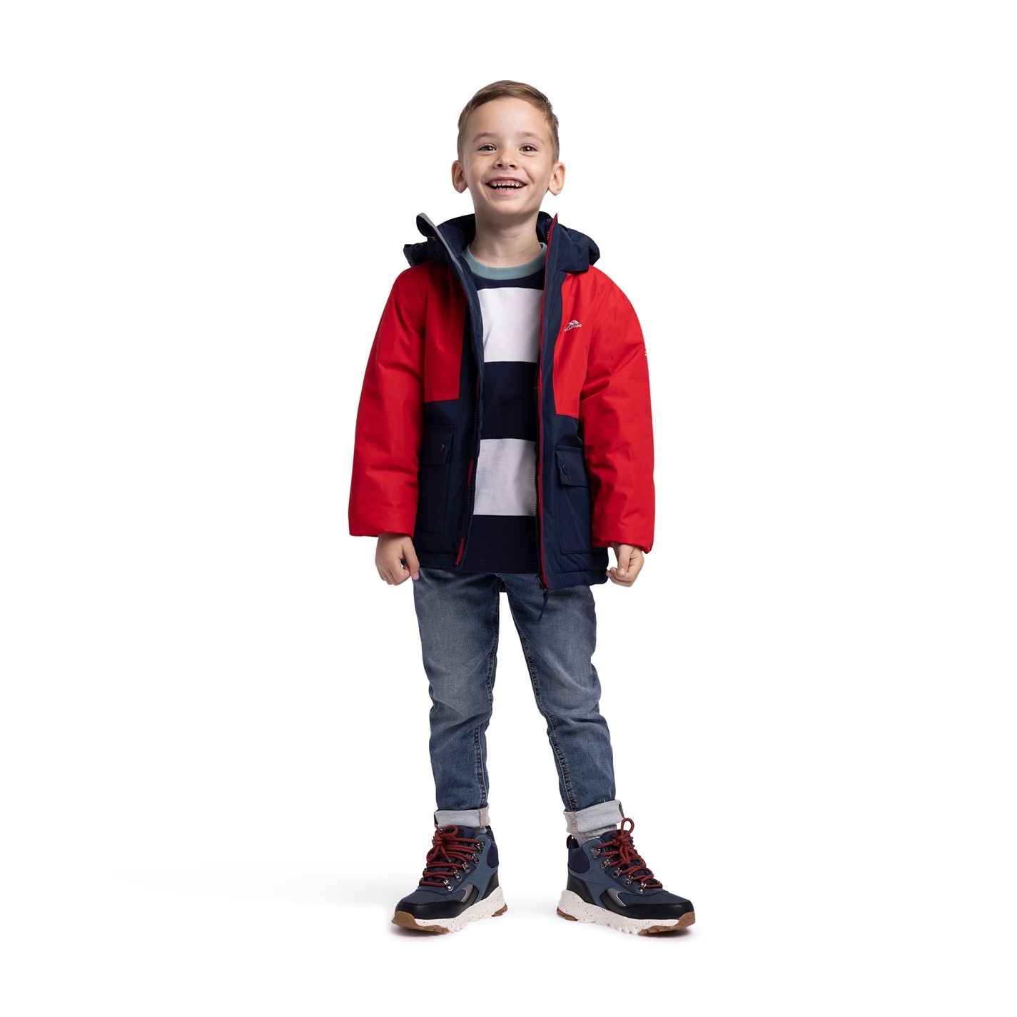 Trespass Red 7529776 Unisex Kids' Risk Waterproof Jacket - 7