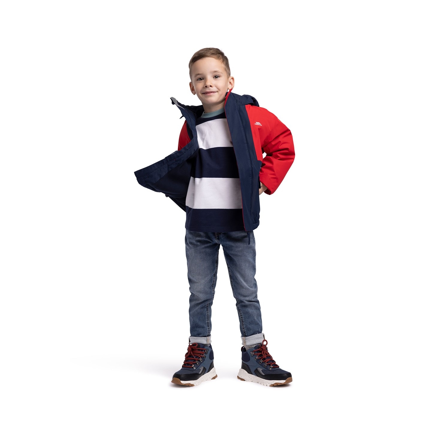 Trespass Red 7529776 Unisex Kids' Risk Waterproof Jacket - 8