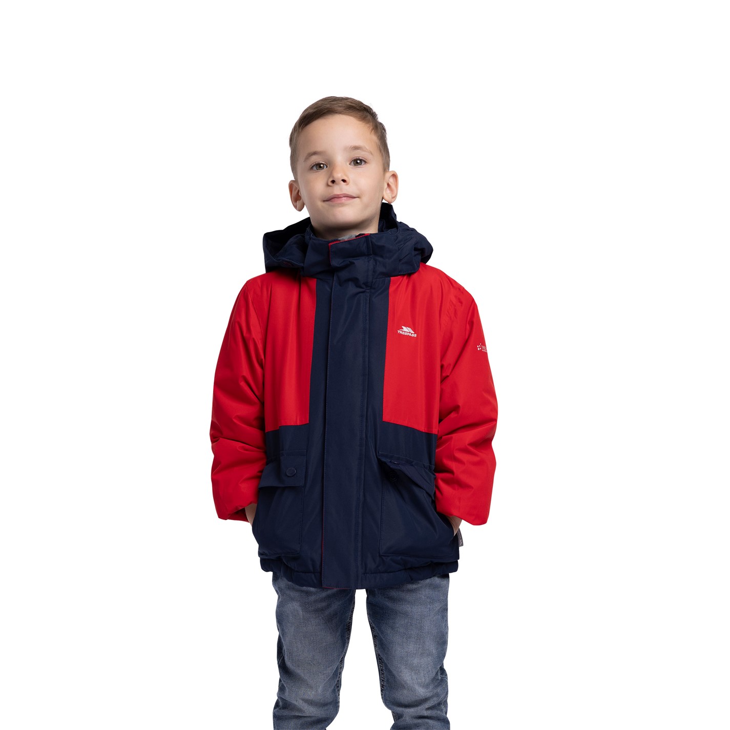 Trespass Red 7529776 Unisex Kids' Risk Waterproof Jacket - 9