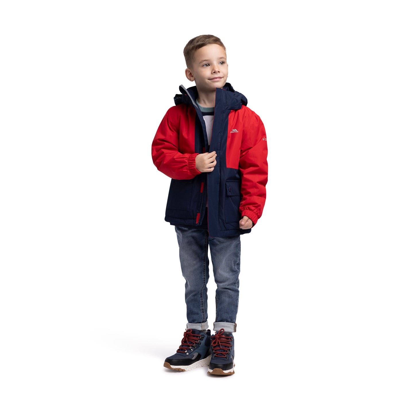 Trespass Red 7529776 Unisex Kids' Risk Waterproof Jacket - 3