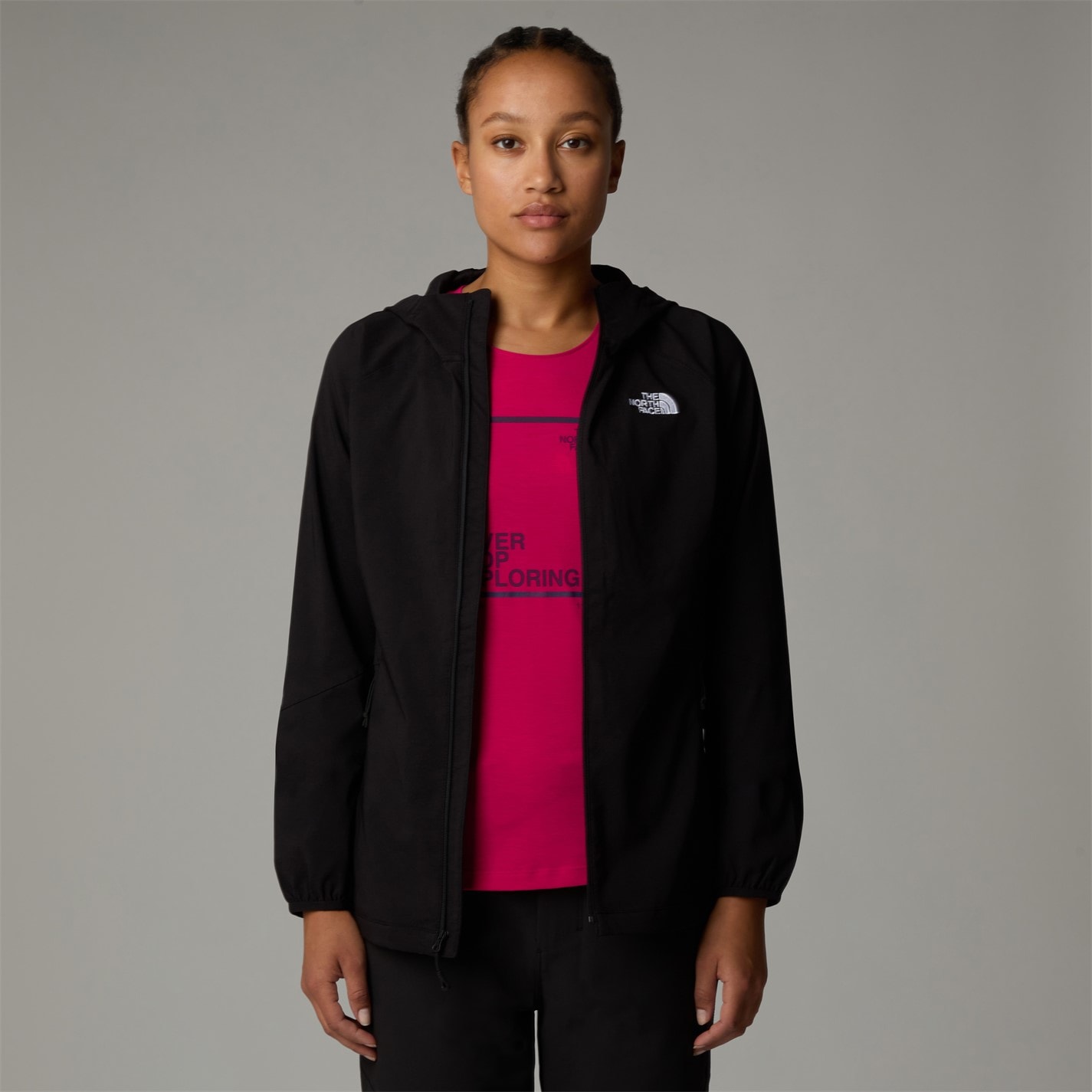 Bunda The North Face Black 2792355 Women's Nimble Lightweight Weather-Resistant Softshell Jacket - 3