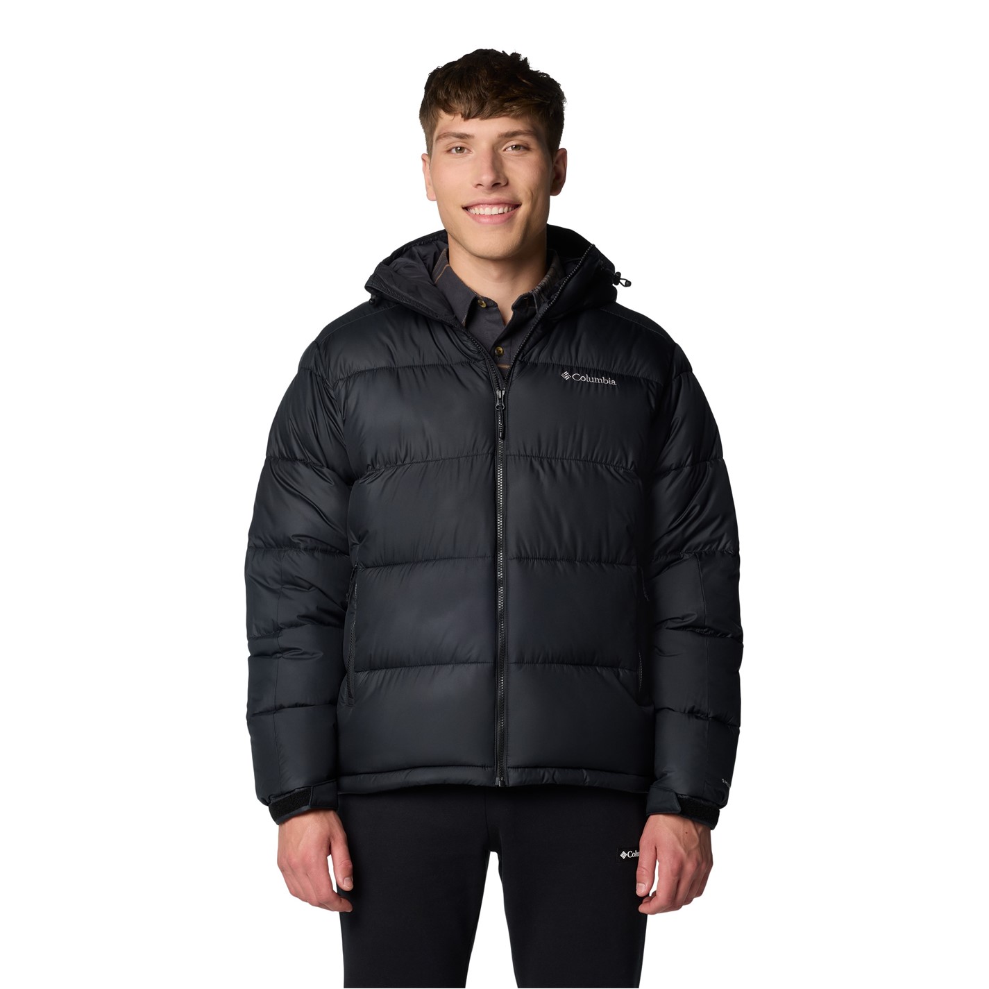 Bunda Columbia Black 8944006 Men's Pike Lake Hooded Water-Resistant Insulated Puffer Jacket - 1