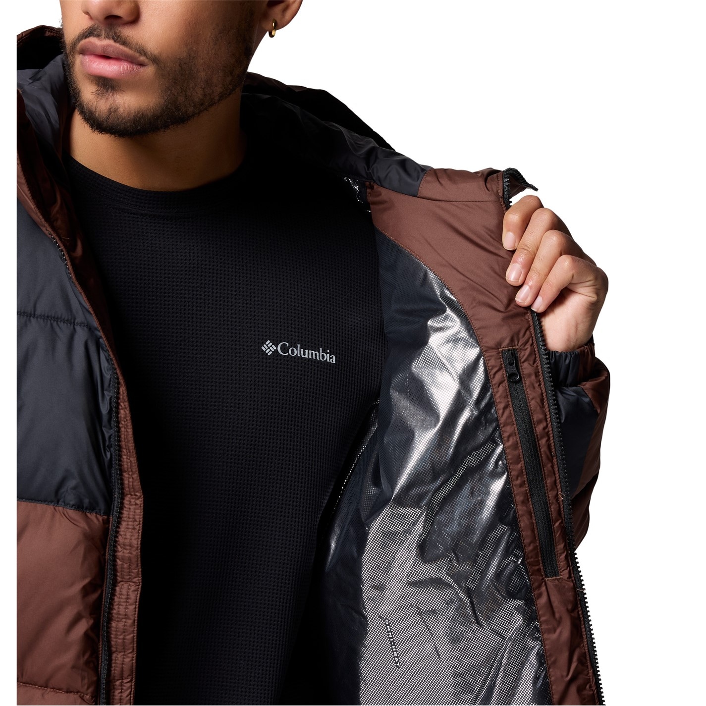 Bunda Columbia Tobacco 9260813 Men's Pike Lake Hooded Water-Resistant Insulated Puffer Jacket - 6