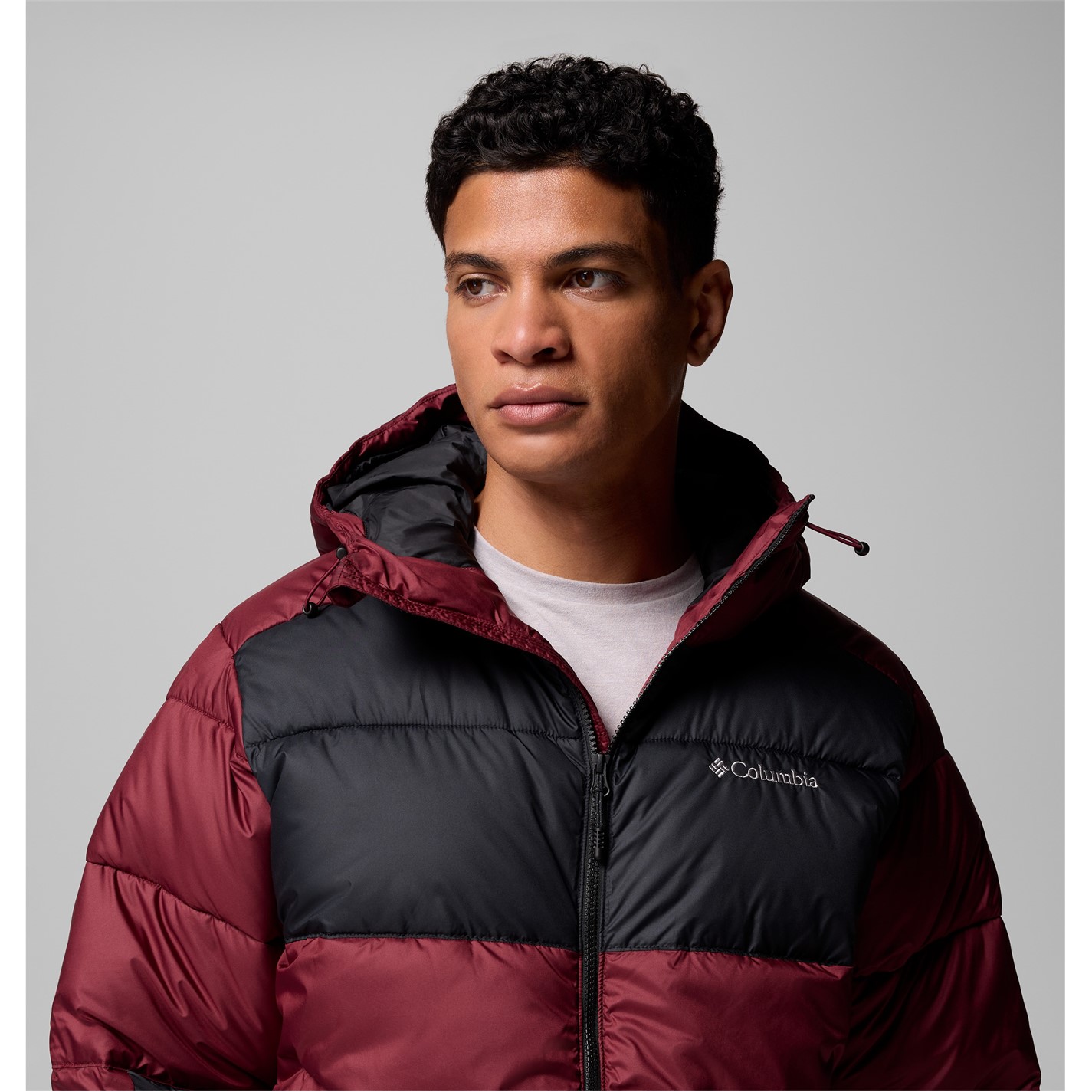Bunda Columbia Rich Wine 899344 Men's Pike Lake Hooded Water-Resistant Insulated Puffer Jacket - 6