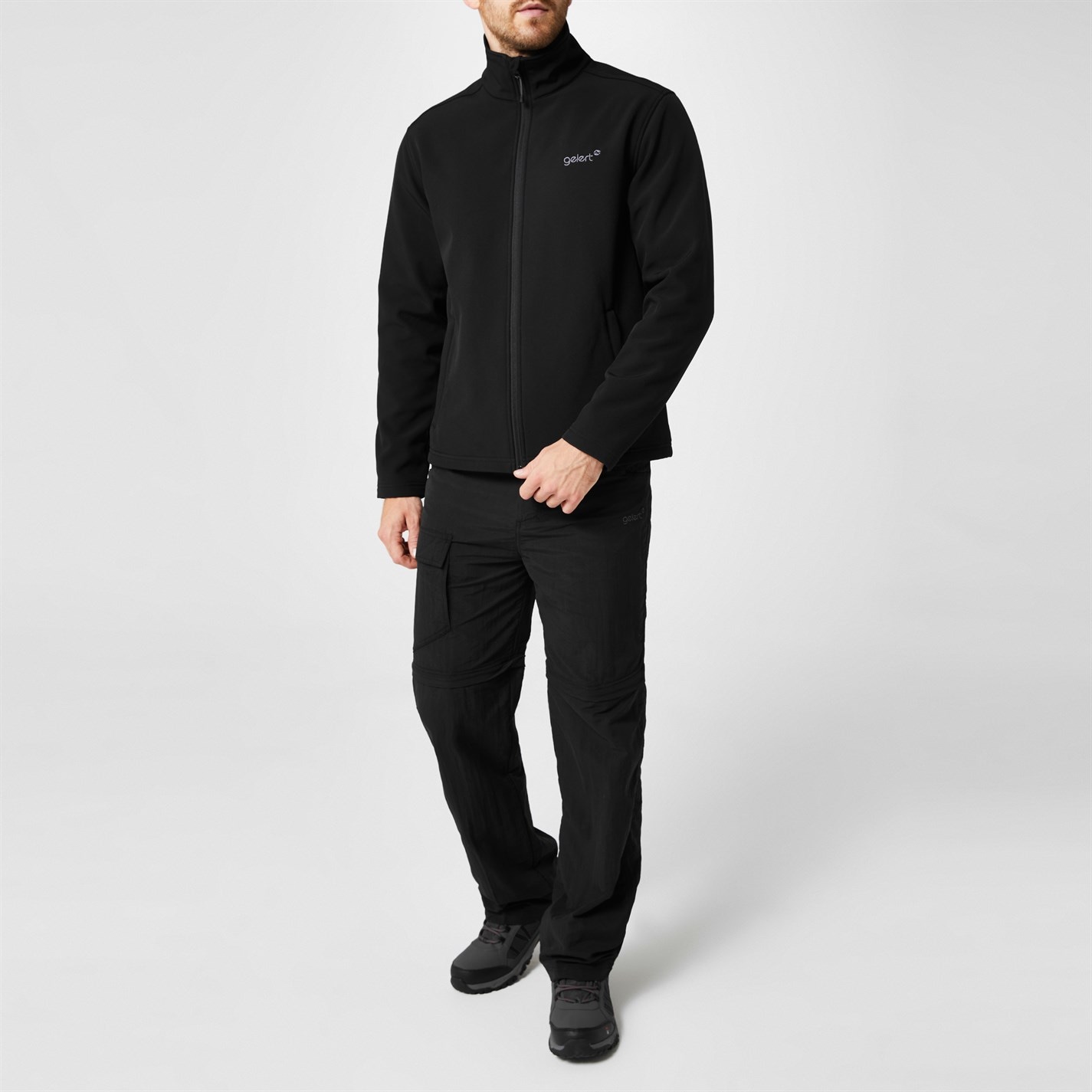 Bunda Gelert Black 3573396 Men's Fleece Lined Long Sleeve Softshell Jacket - 2