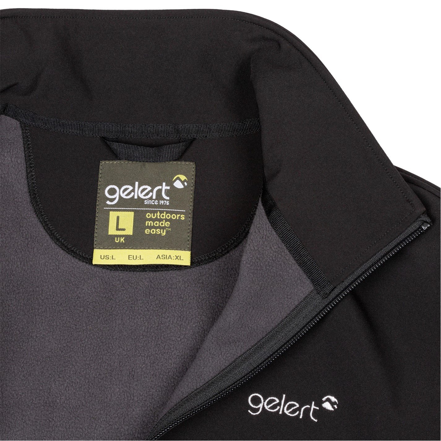 Bunda Gelert Black 3573396 Men's Fleece Lined Long Sleeve Softshell Jacket - 10