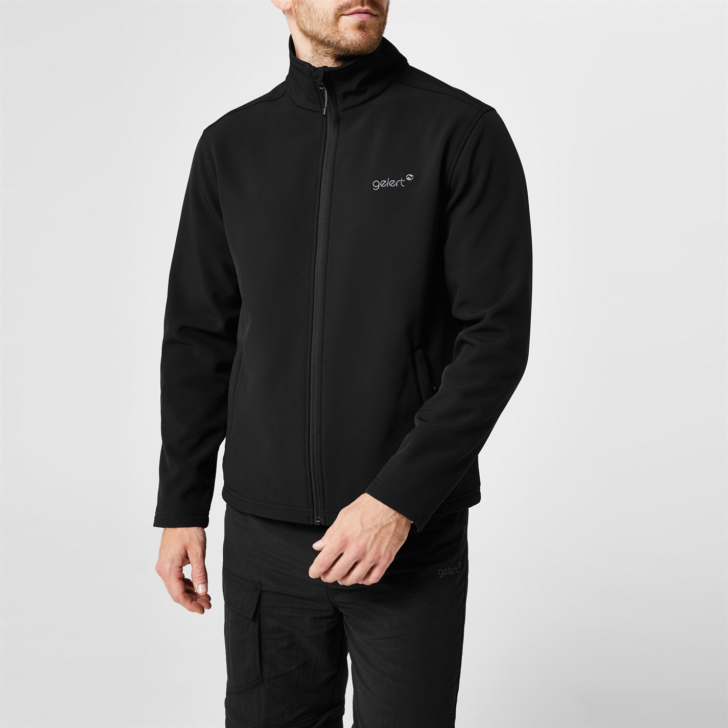 Bunda Gelert Black 3573396 Men's Fleece Lined Long Sleeve Softshell Jacket - 4