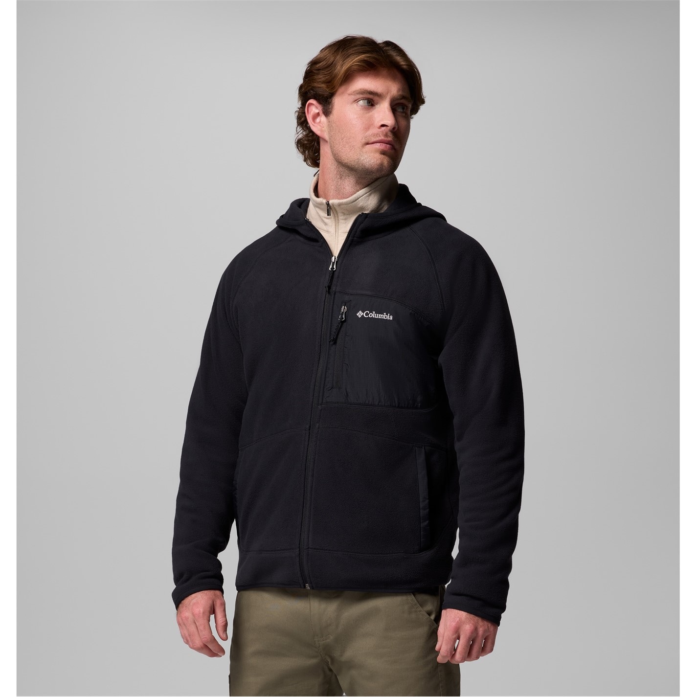 Bunda Columbia Black 3536817 Fast Trek Hooded Fleece Mens - 4
