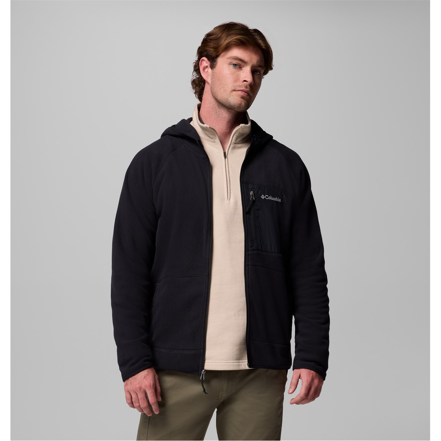 Bunda Columbia Black 3536817 Fast Trek Hooded Fleece Mens - 5