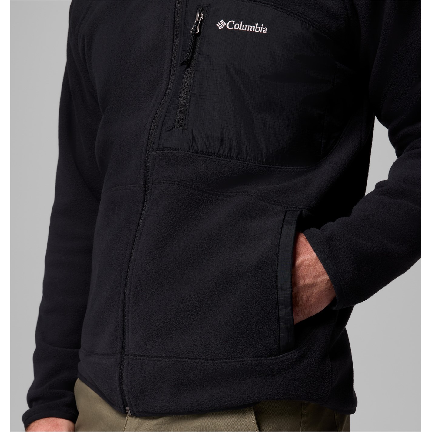Bunda Columbia Black 3536817 Fast Trek Hooded Fleece Mens - 7