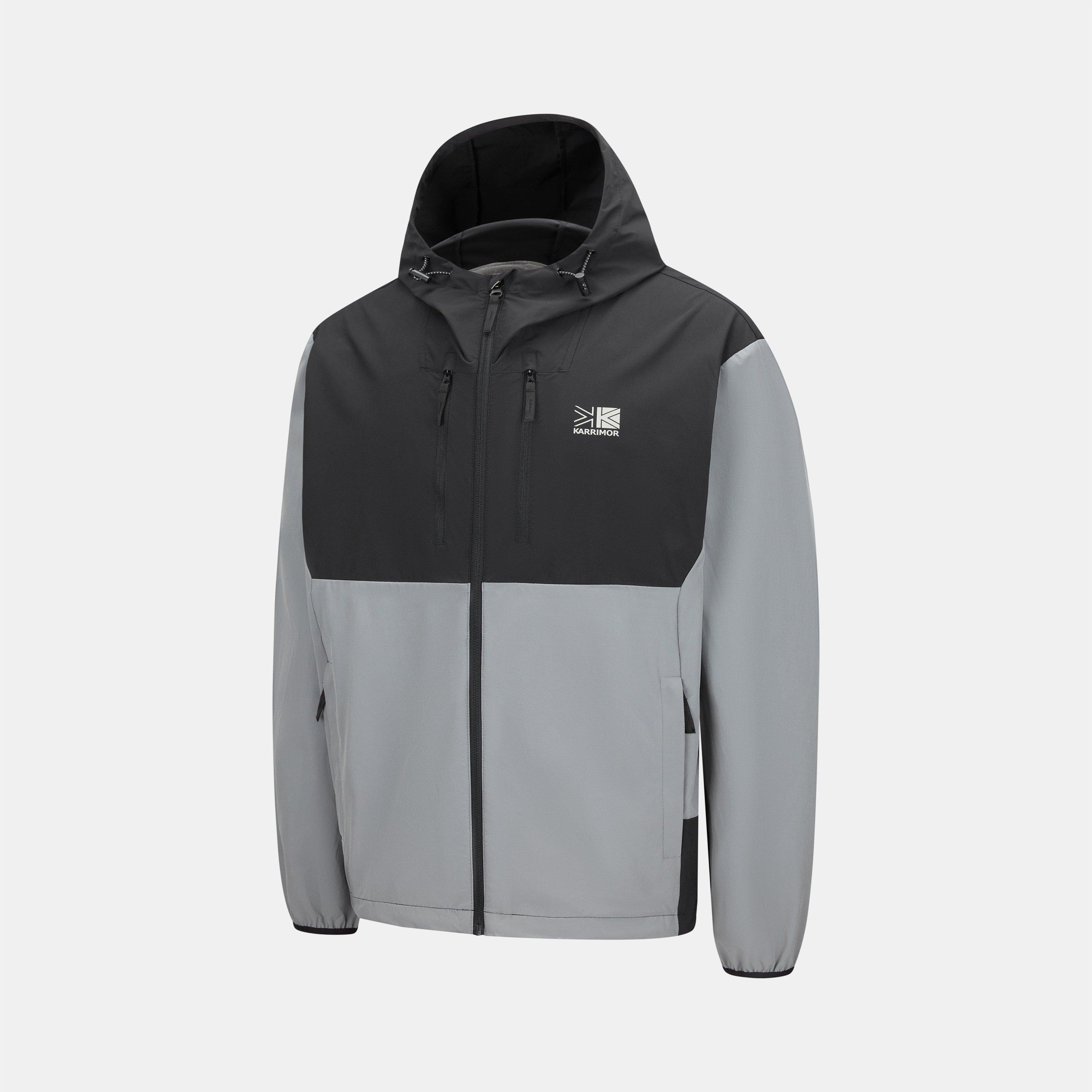 Bunda Karrimor Grey/Black 8162607 Mens Base Camp Windproof DWR Long Sleeve Softshell Jacket - 3