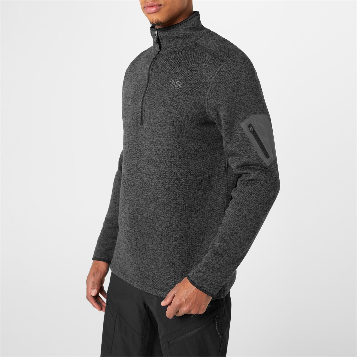 Bunda Karrimor Charcoal Marl 3336490 1/4 Zip Orbit Fleece Mens - 4
