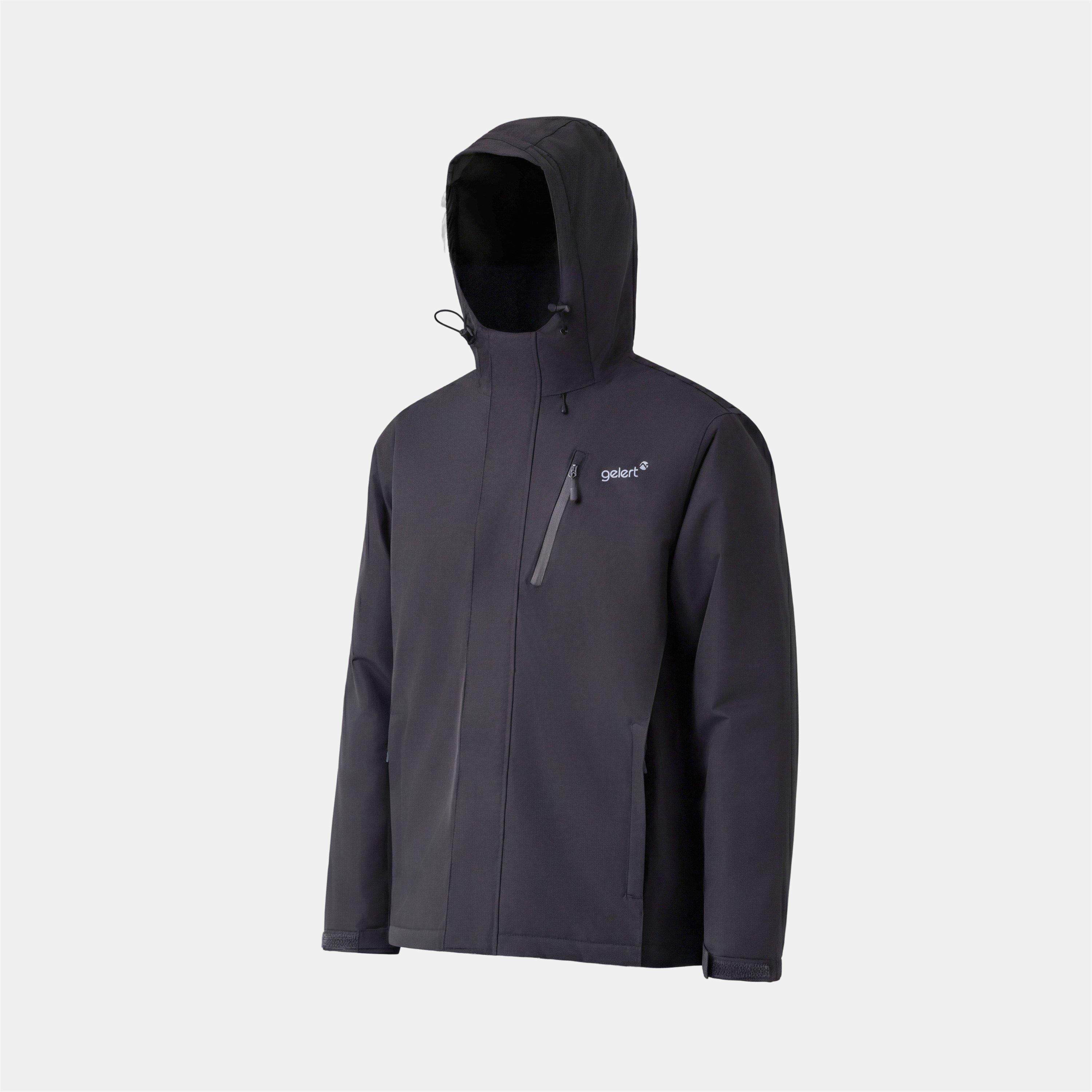 Bunda Gelert Charcoal 1983116 Mens Horizon Waterproof Hooded Long Sleeve Insulated Puffer Jacket - 3
