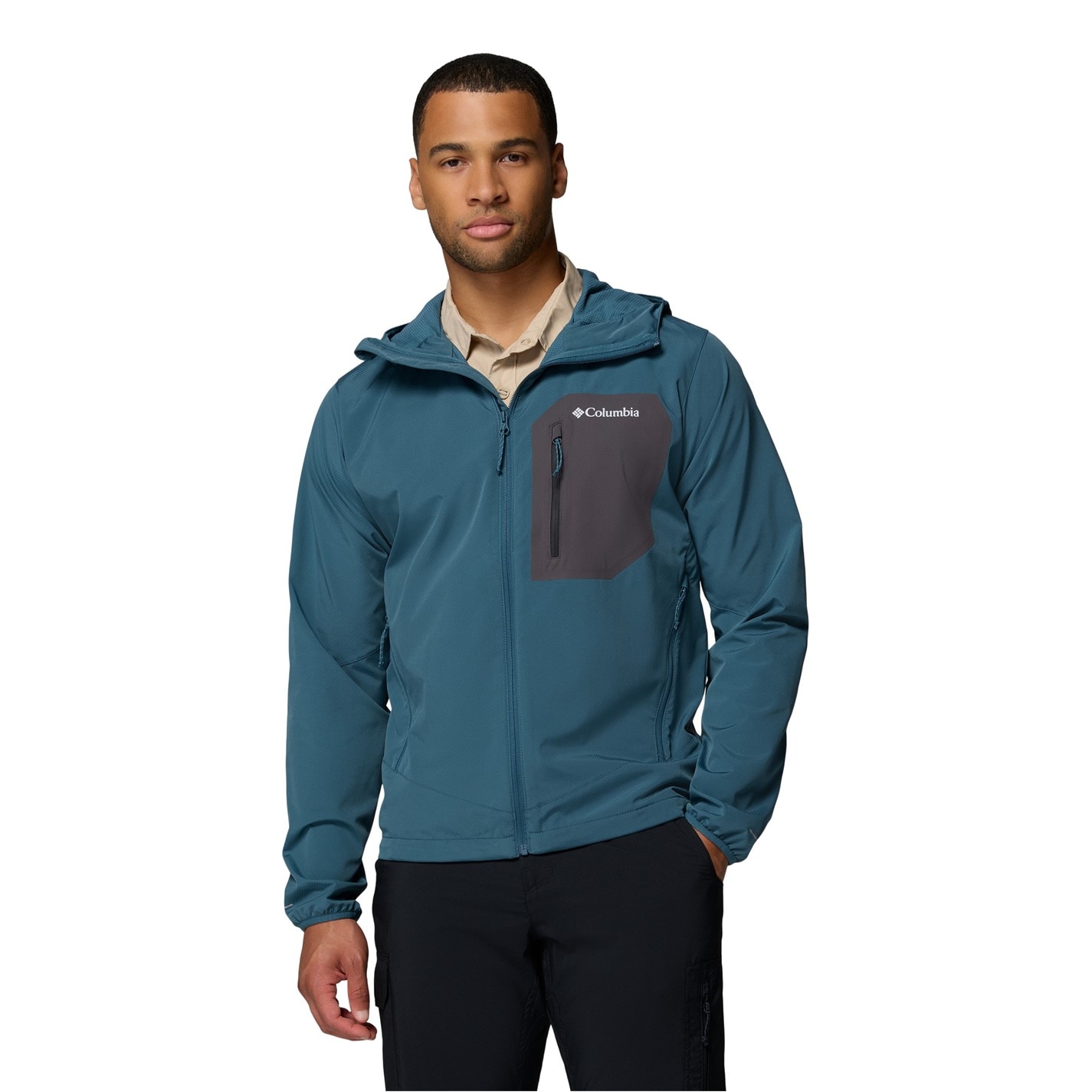 Bunda Columbia Blue 2977490 Men's Tall Heights Water Repellent Softshell Jacket - 1