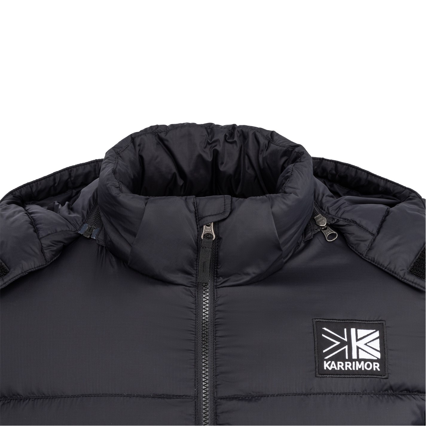 Bunda Karrimor Black 7161712 Mens Base Camp Wind Resistant Duck Down Detachable Hood Long Sleeve Down Jacket - 4