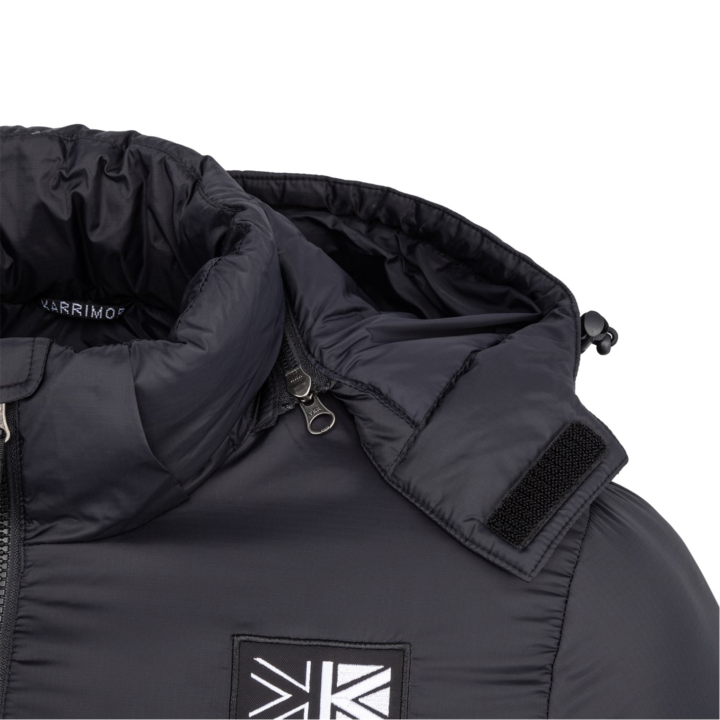 Bunda Karrimor Black 7161712 Mens Base Camp Wind Resistant Duck Down Detachable Hood Long Sleeve Down Jacket - 5