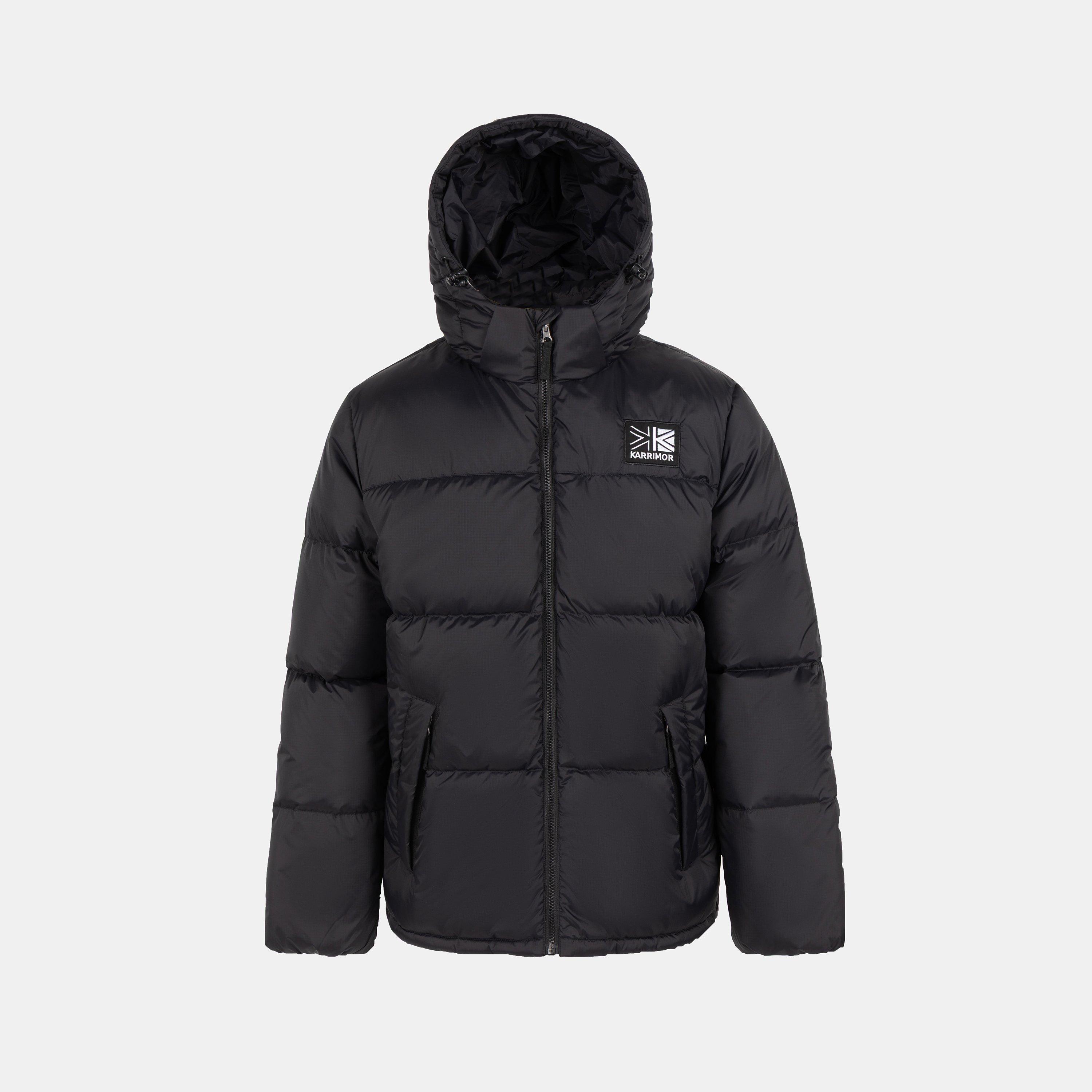 Bunda Karrimor Black 1403923 Mens Base Camp Wind Resistant Duck Down Detachable Hood Long Sleeve Down Jacket - 1