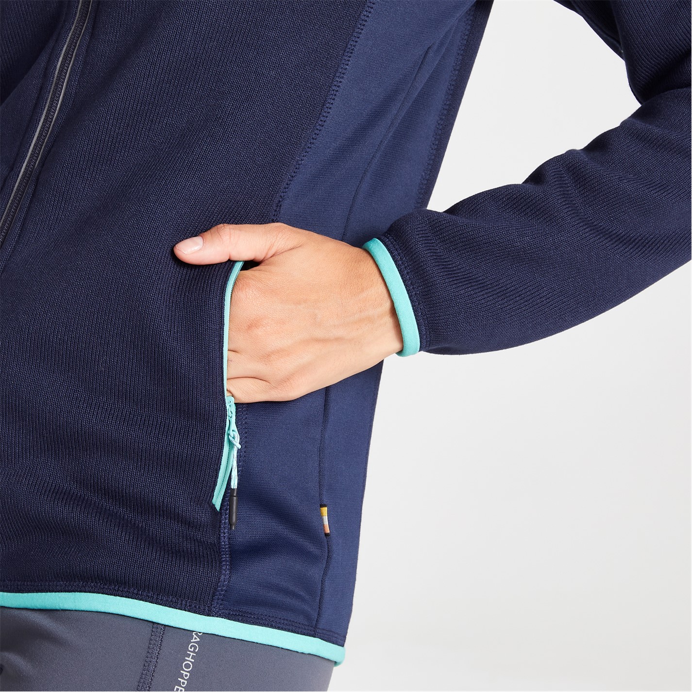 Mikina Craghoppers Blue Navy 3420377 Women's Crag Mannix Full-Zip Fleece Fabric - 7