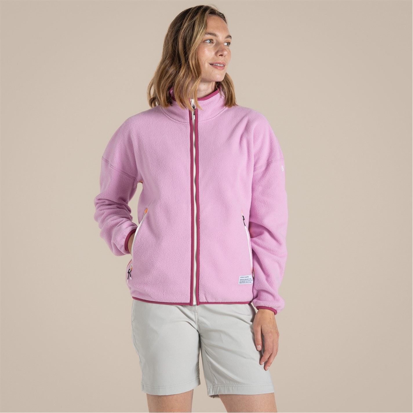 Mikina Craghoppers Pink Lavdr 4887658 Women's Renu Full Zip Fleece - 1