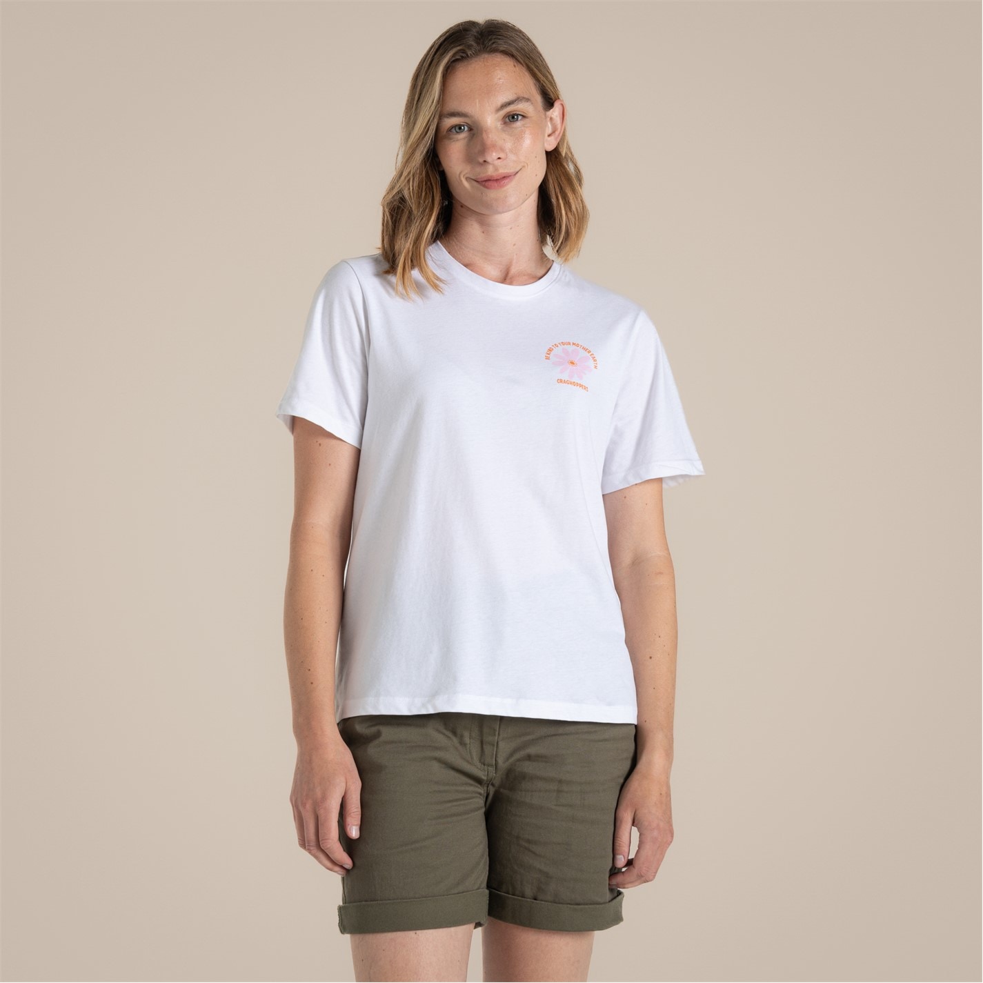 Tričko Craghoppers OptWhtBeKind 886189 Women's Crag Malibo Short-Sleeve Performance T-Shirt - 1