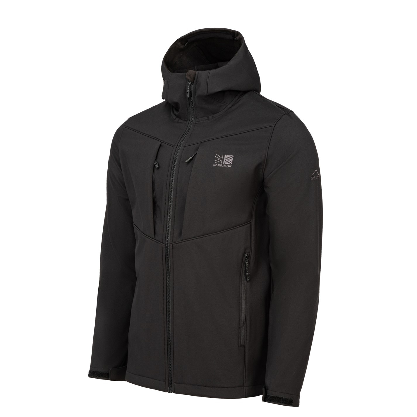Bunda Karrimor Black 510872 Mens Alpiniste Water Resistant Windproof Long Sleeve Softshell Jacket - 5