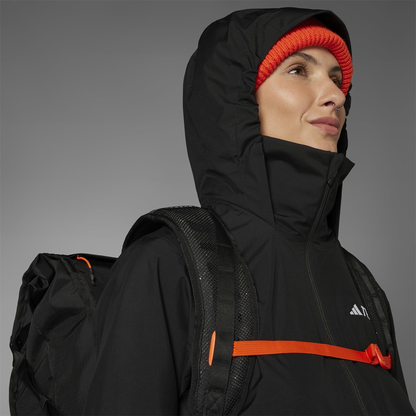 Bunda adidas Black 2302211 Women's Multi Essentials Hooded Long Sleeve Waterproof Jacket - 11