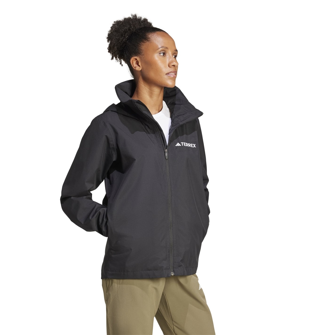 Bunda adidas Black 2302211 Women's Multi Essentials Hooded Long Sleeve Waterproof Jacket - 4