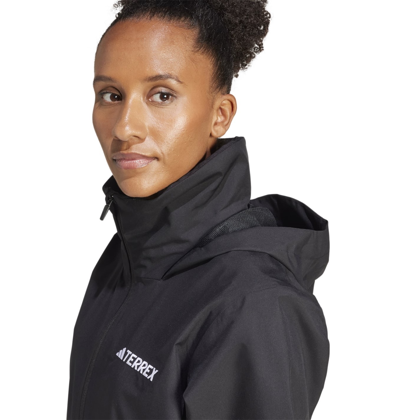 Bunda adidas Black 2302211 Women's Multi Essentials Hooded Long Sleeve Waterproof Jacket - 5