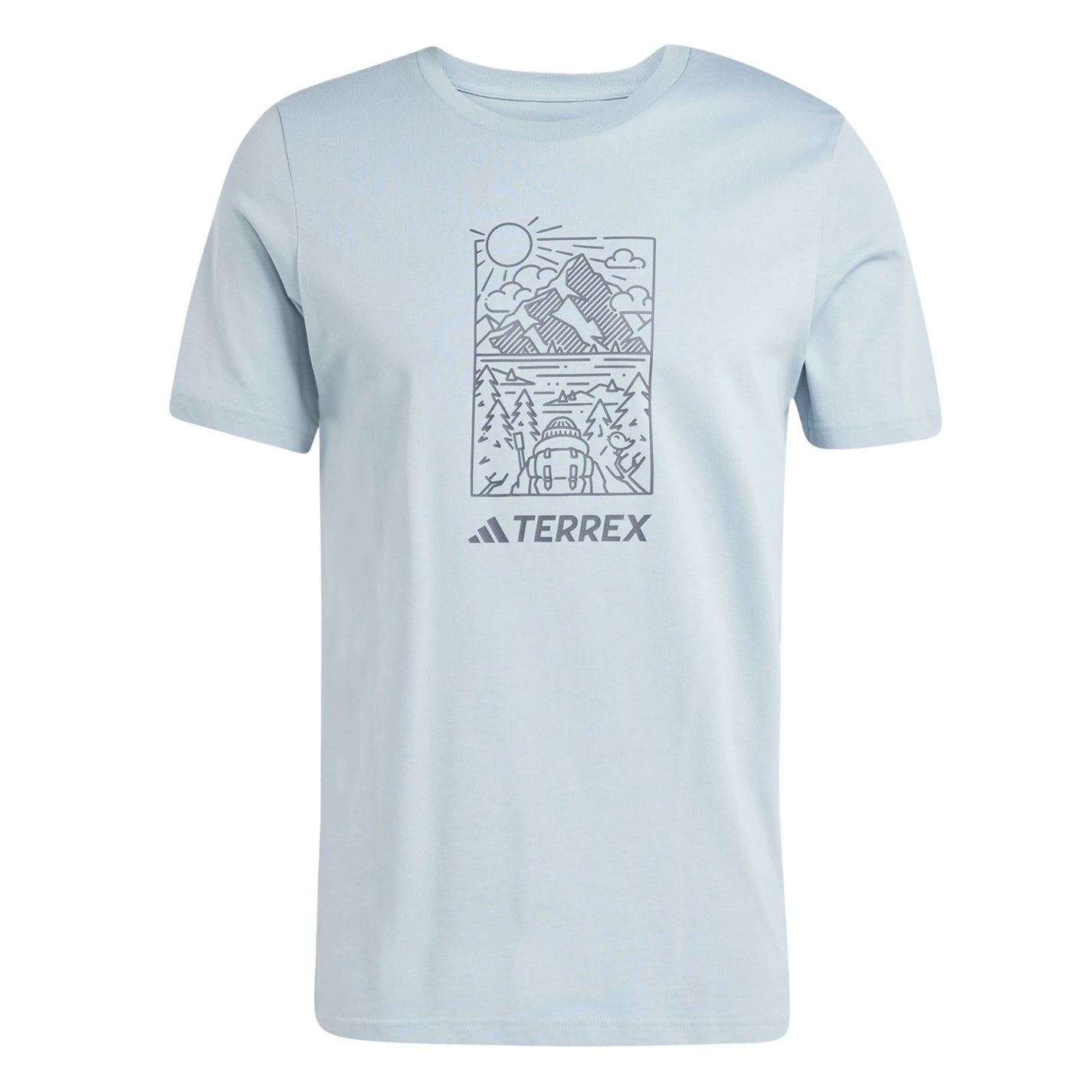 Tričko adidas Magic Grey 6058593 Terrex Graphic T-Shirt Mens - 1
