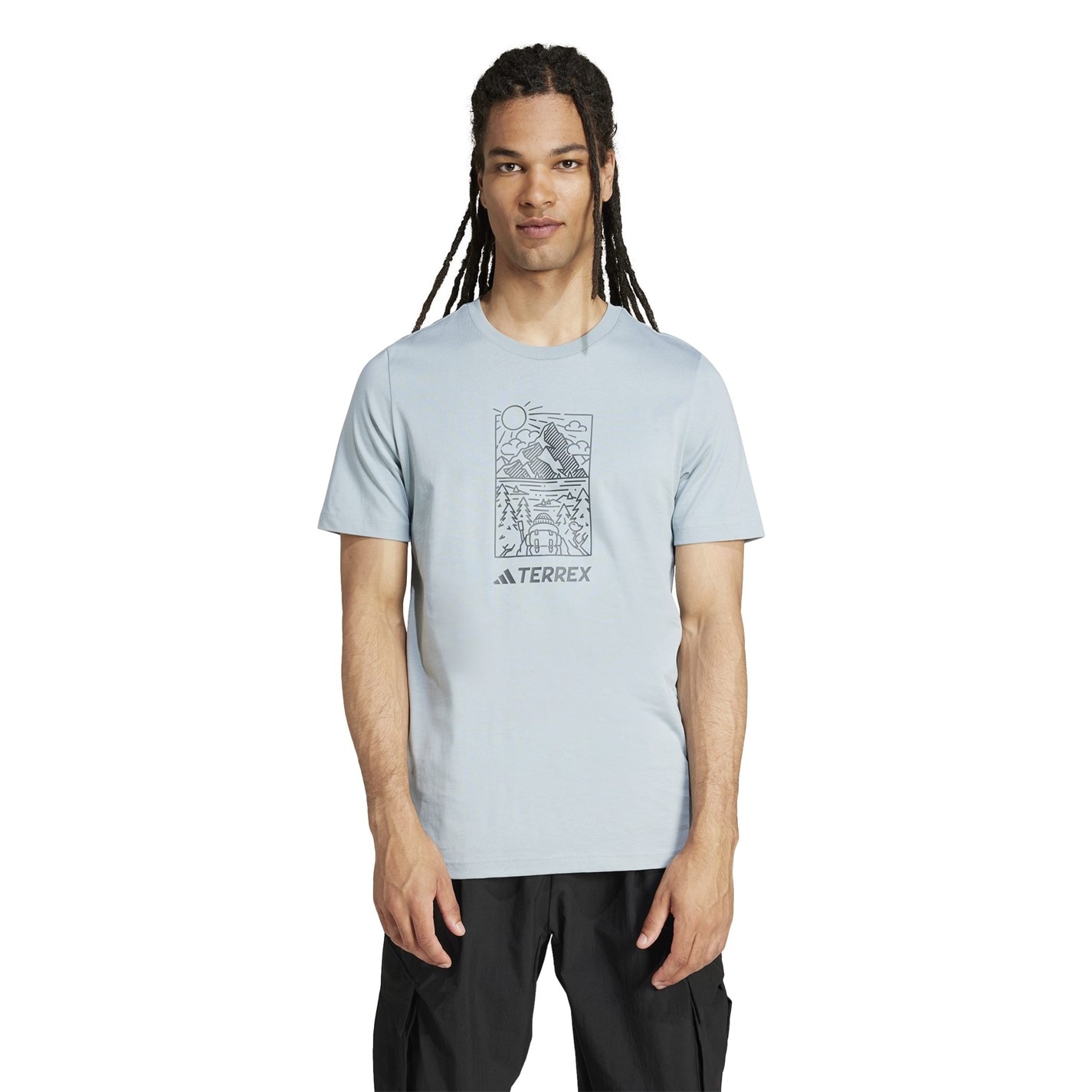 Tričko adidas Magic Grey 6058593 Terrex Graphic T-Shirt Mens - 2