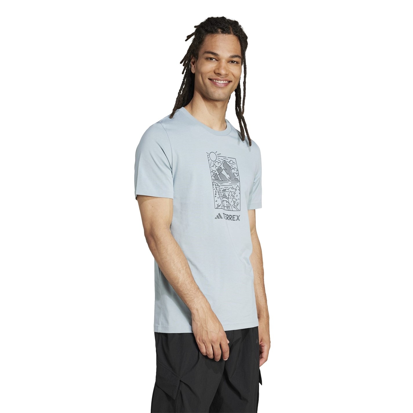 Tričko adidas Magic Grey 6058593 Terrex Graphic T-Shirt Mens - 4