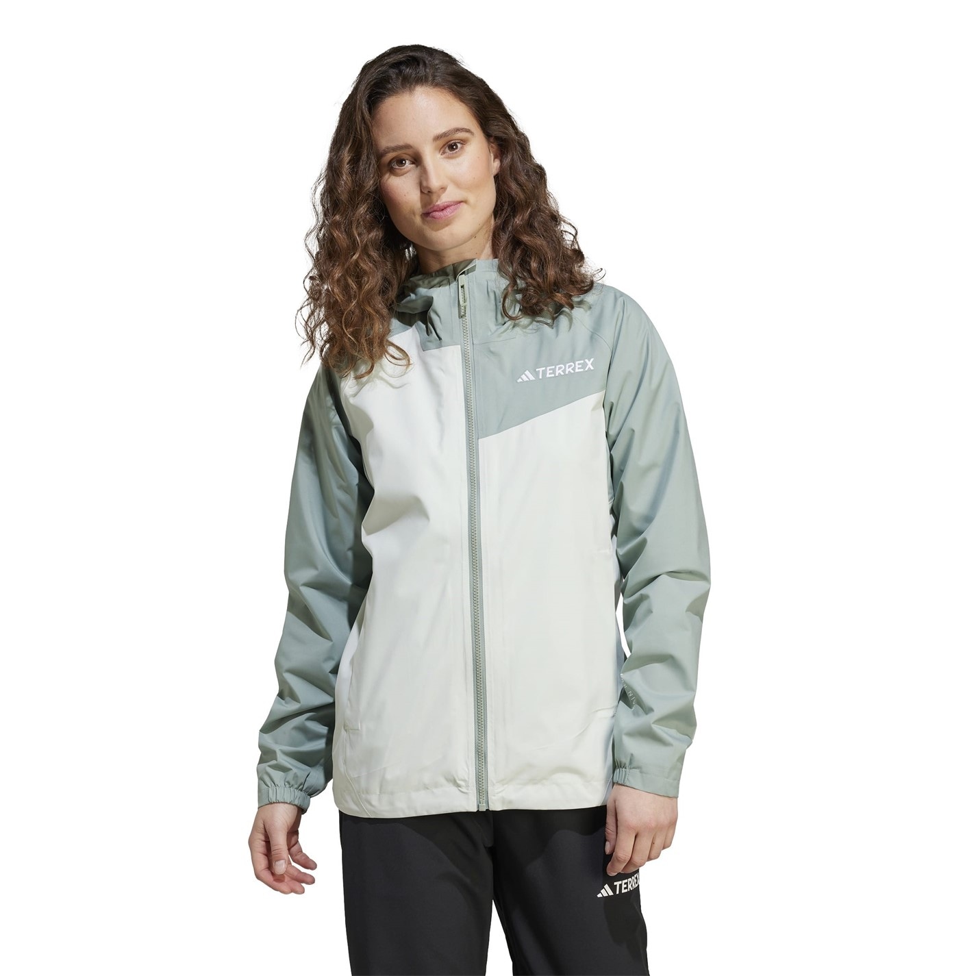 Dámska bunda adidas Linen Green 6255163 Women's TERREX Multi RAIN.RDY Long Sleeve Waterproof Jacket - 2