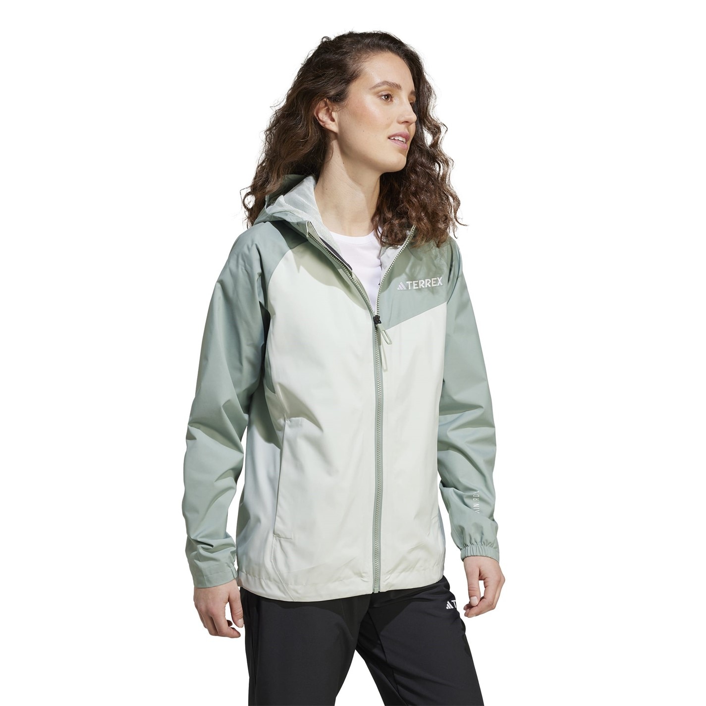 Dámska bunda adidas Linen Green 6255163 Women's TERREX Multi RAIN.RDY Long Sleeve Waterproof Jacket - 4