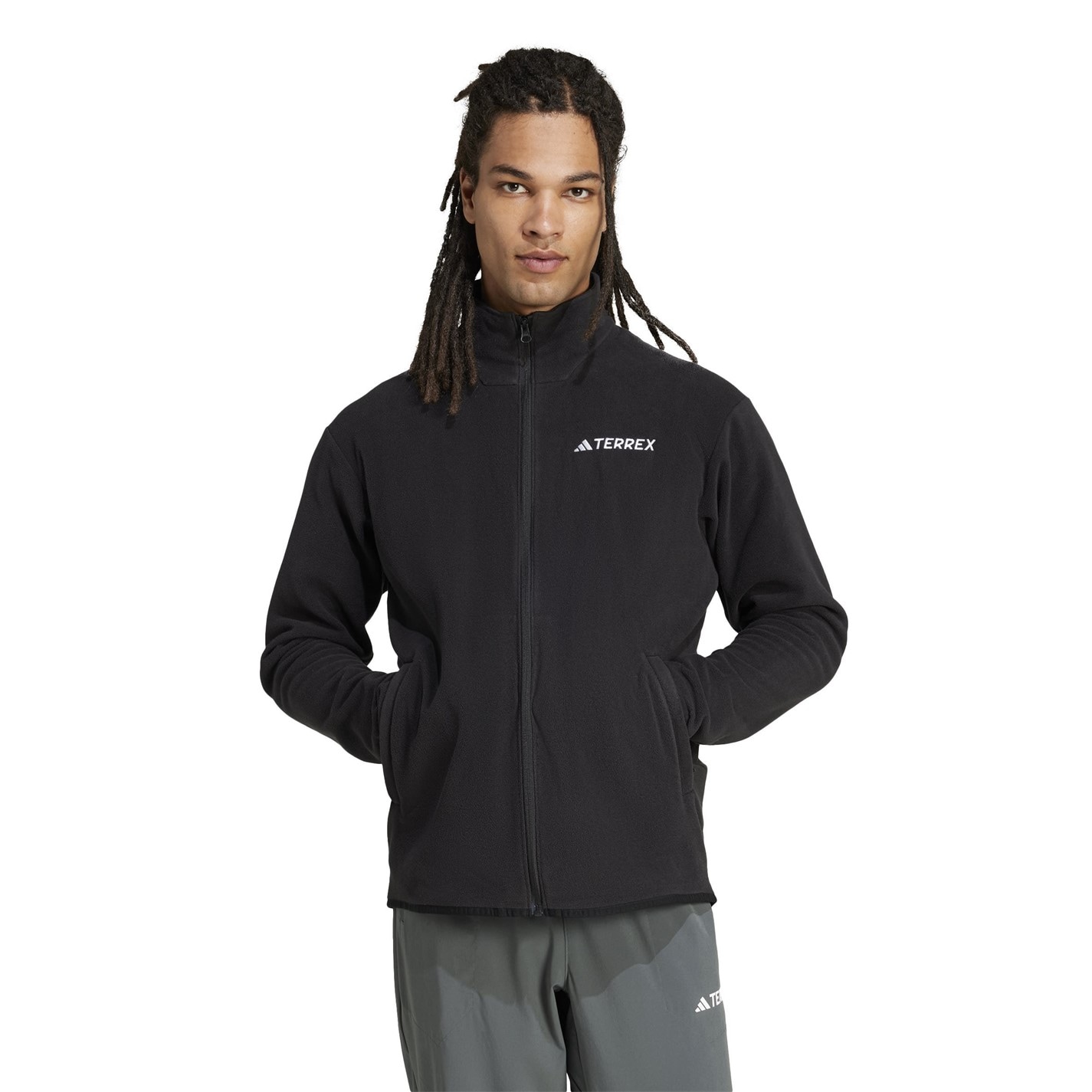 Bunda adidas Black 2117473 Multi Essentials Full-Zip Fleece Jacket Mens - 2