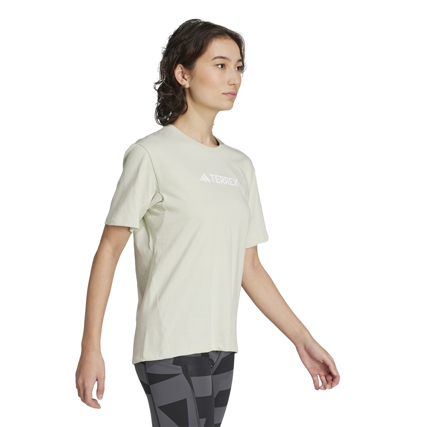 Tričko adidas Linen Green 4983480 Terrex Classic Logo T-Shirt Womens - 4