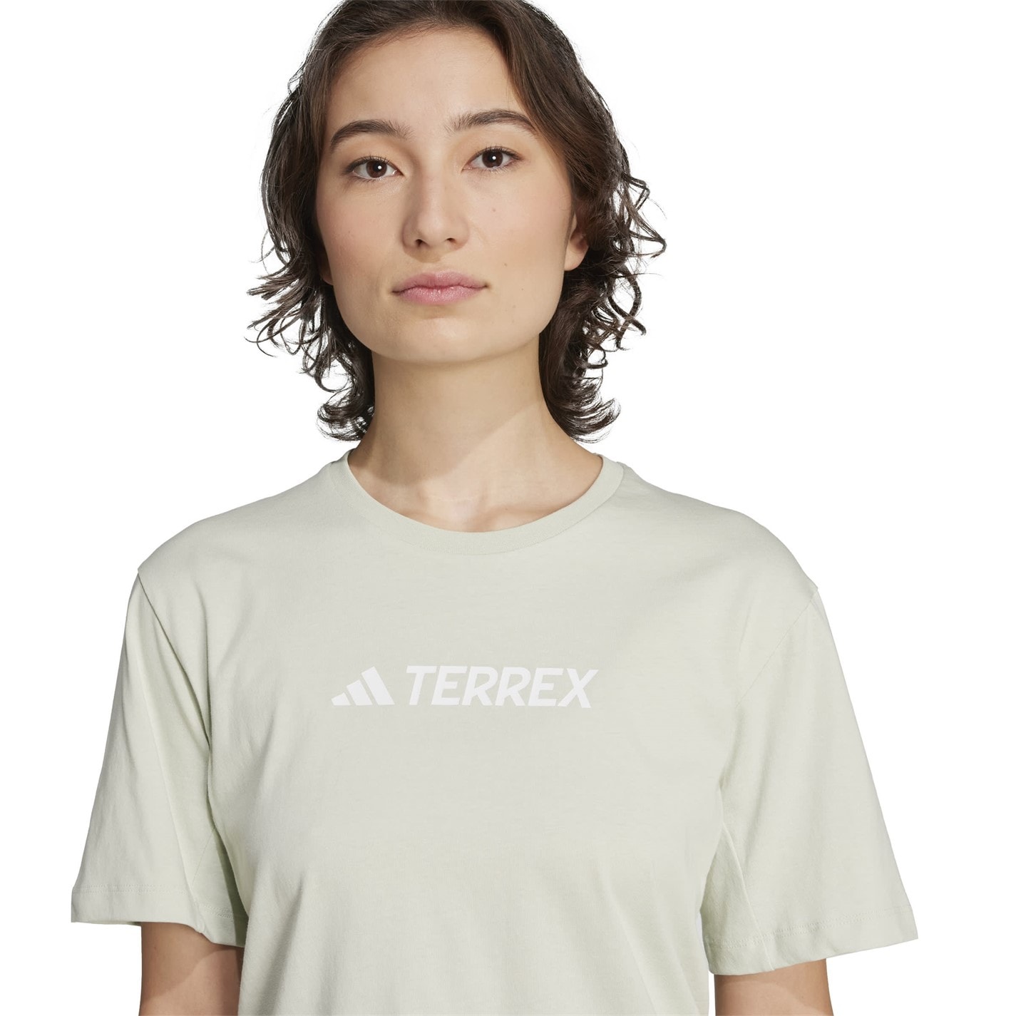 Tričko adidas Linen Green 4983480 Terrex Classic Logo T-Shirt Womens - 5