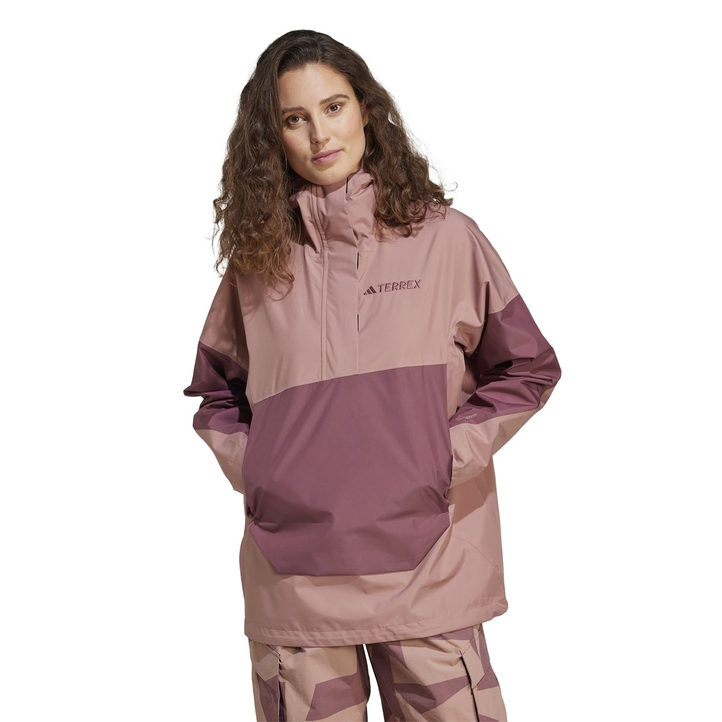 Dámska bunda adidas Warm Clay 4274958 Women's Terrex Xploric Climaproof Half Zip Waterproof Jacket - 2