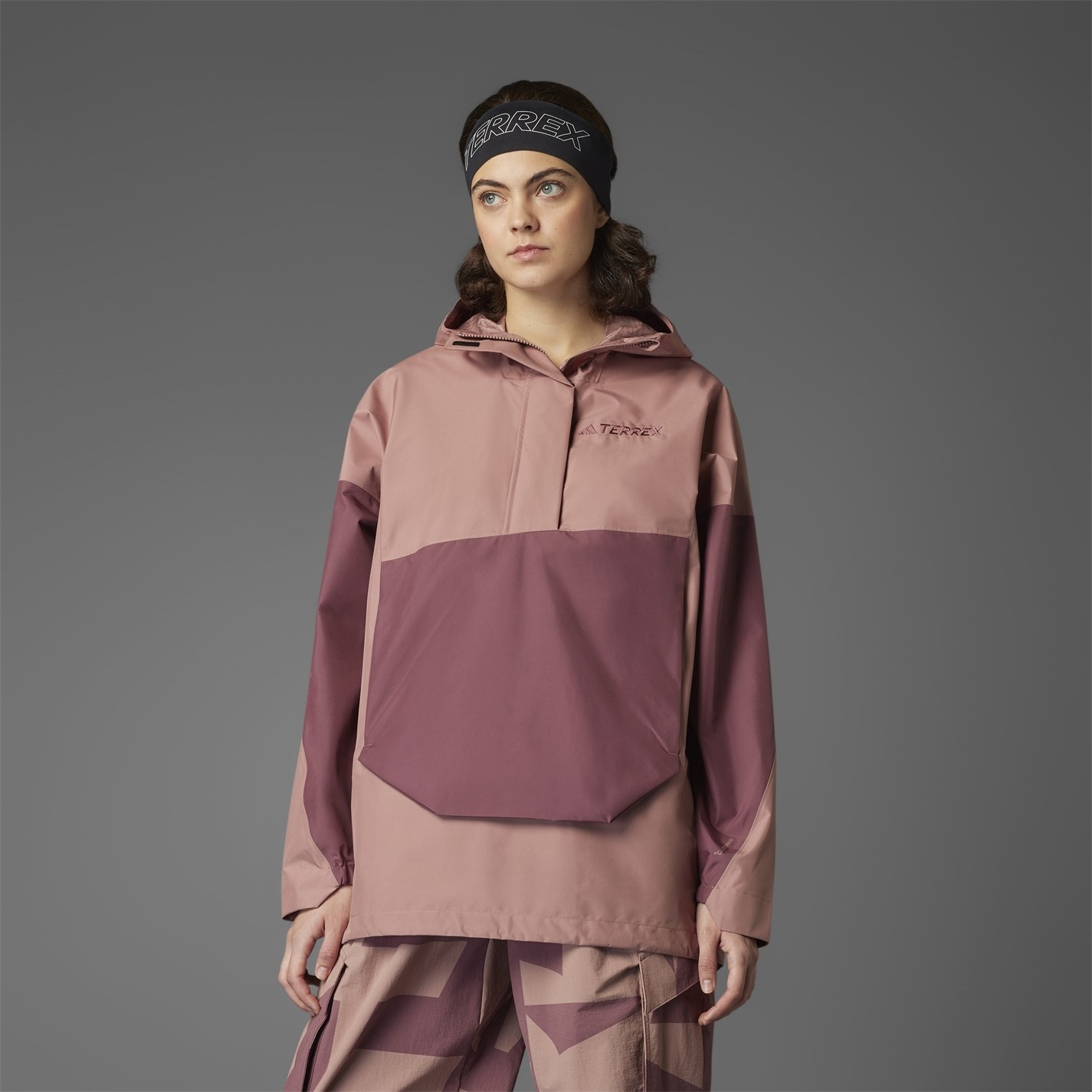 Dámska bunda adidas Warm Clay 4274958 Women's Terrex Xploric Climaproof Half Zip Waterproof Jacket - 8