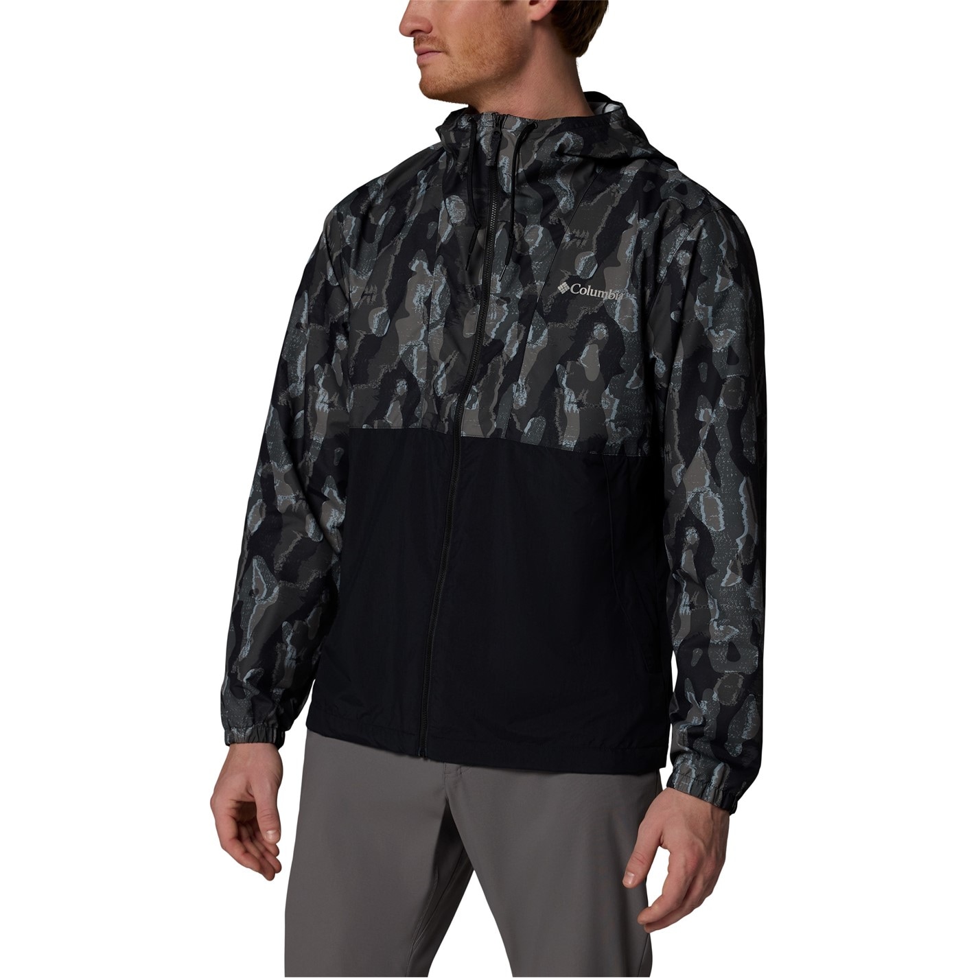 Bunda Columbia Black Print 8153401 Spire Valley™ Hooded Windbreaker - 3