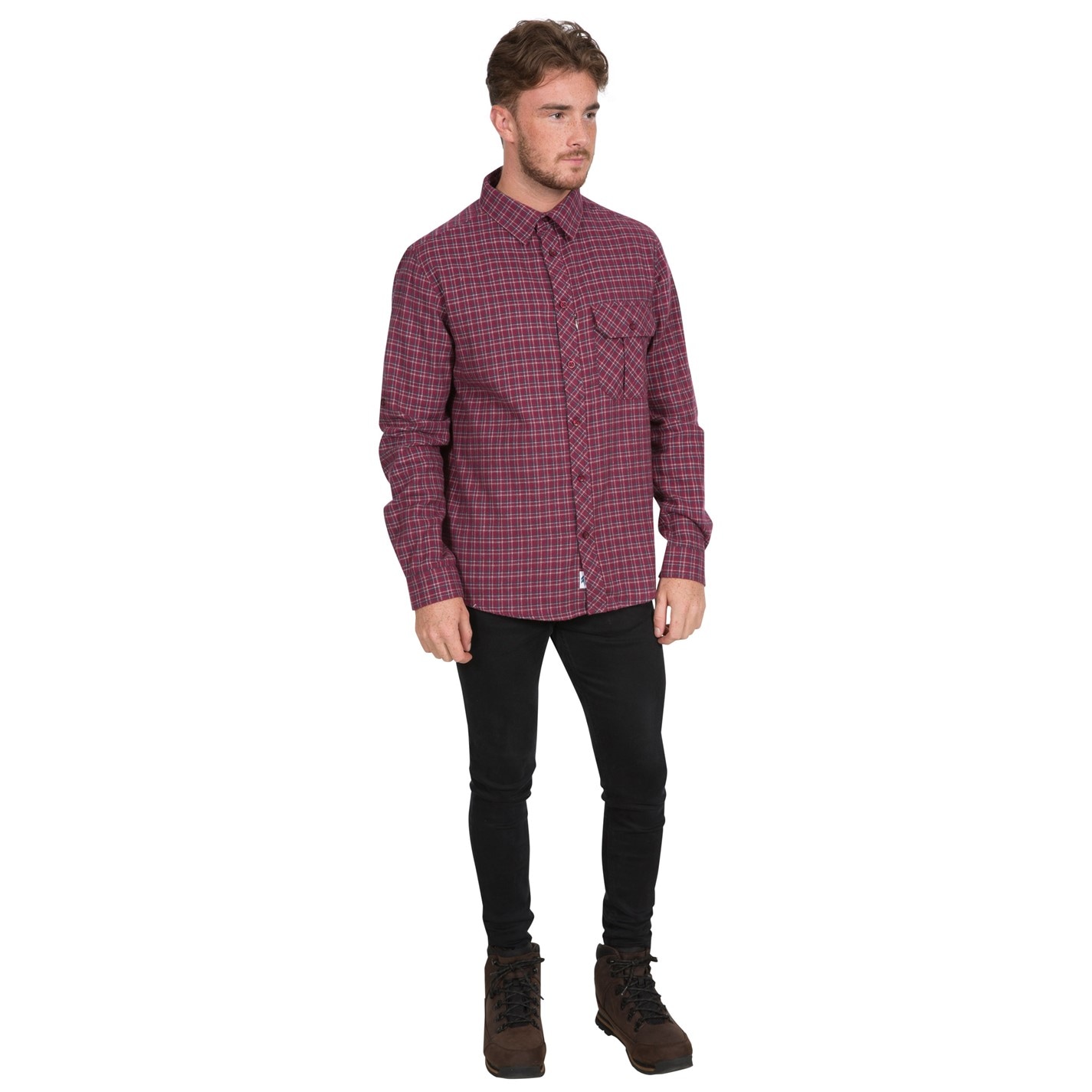 Košeľa Trespass Red Check 7302633 Men's Snyper Long-Sleeve Shirt - 3