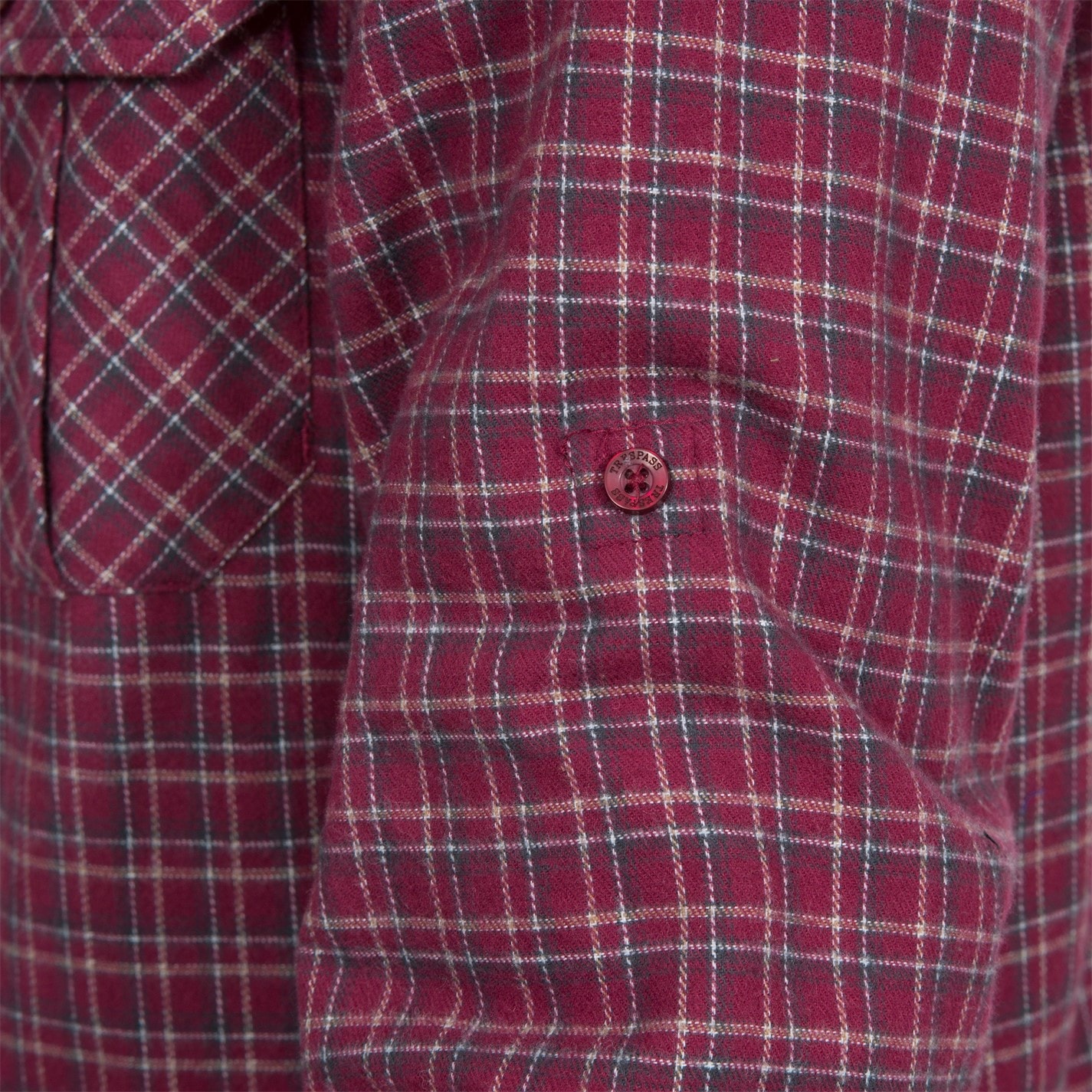 Košeľa Trespass Red Check 7302633 Men's Snyper Long-Sleeve Shirt - 7