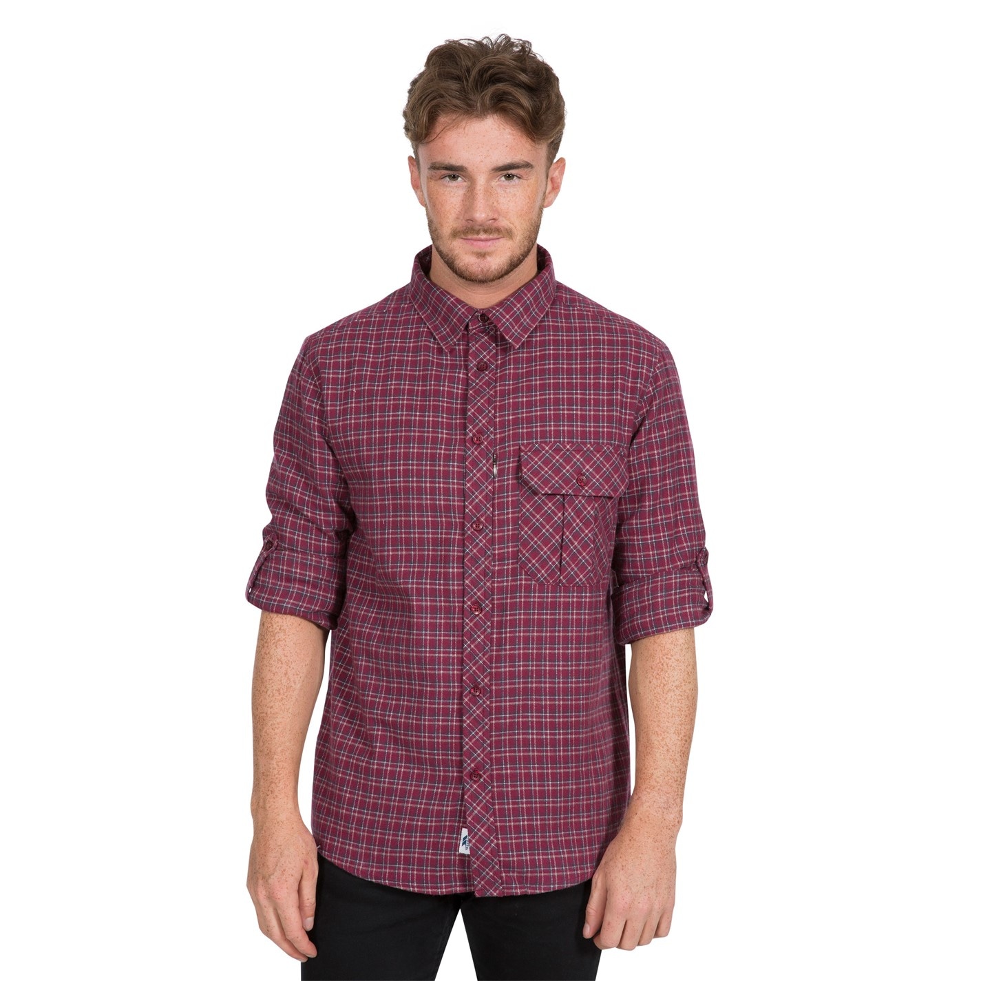 Košeľa Trespass Red Check 7302633 Men's Snyper Long-Sleeve Shirt - 8