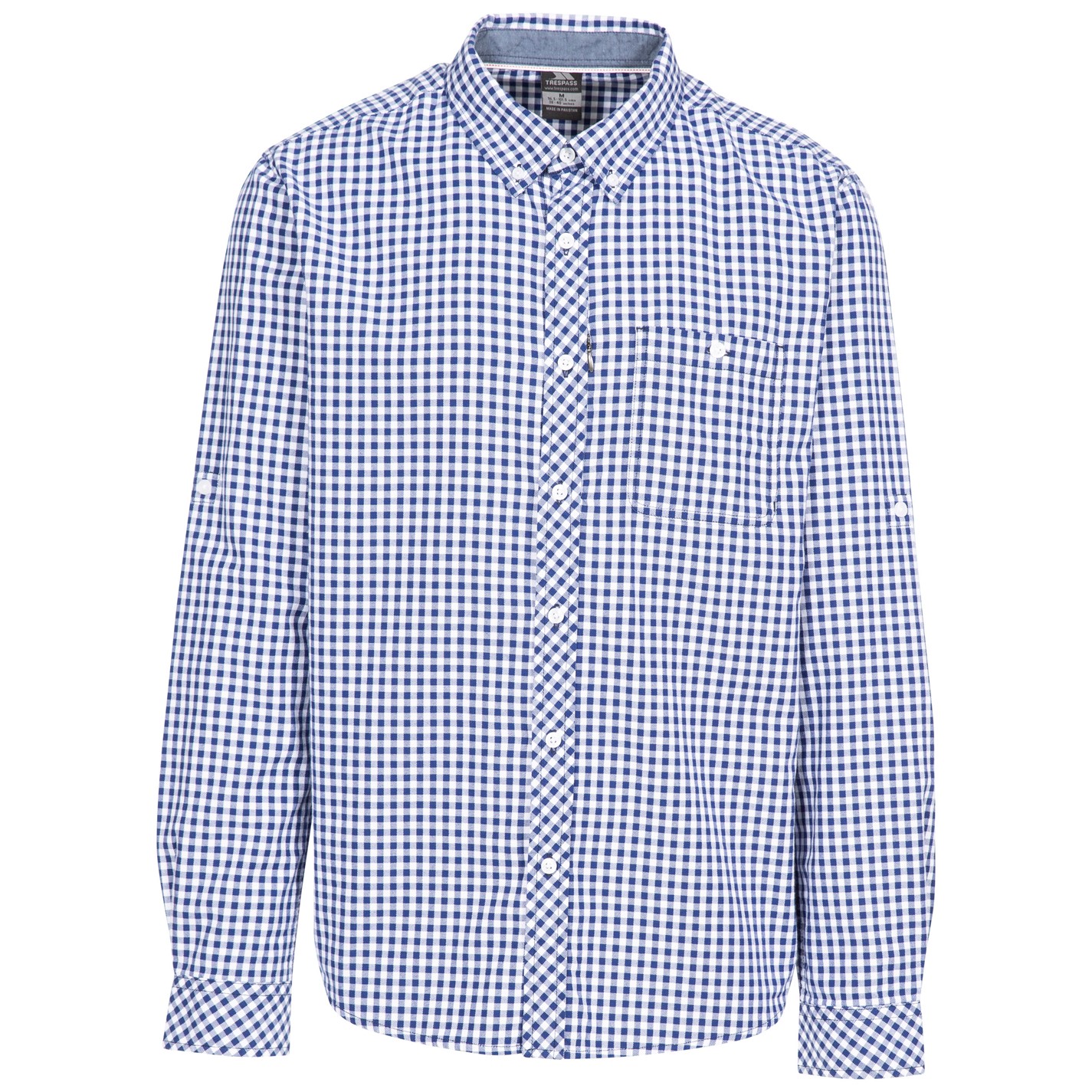 Košile Trespass Blue Check 4300055 Men's Yafforth Long-Sleeve Shirt - 8