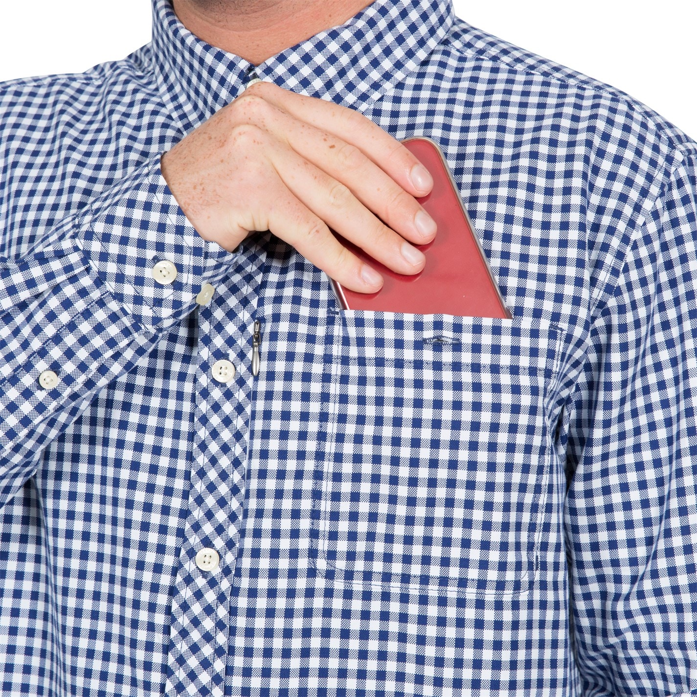 Košile Trespass Blue Check 4300055 Men's Yafforth Long-Sleeve Shirt - 5