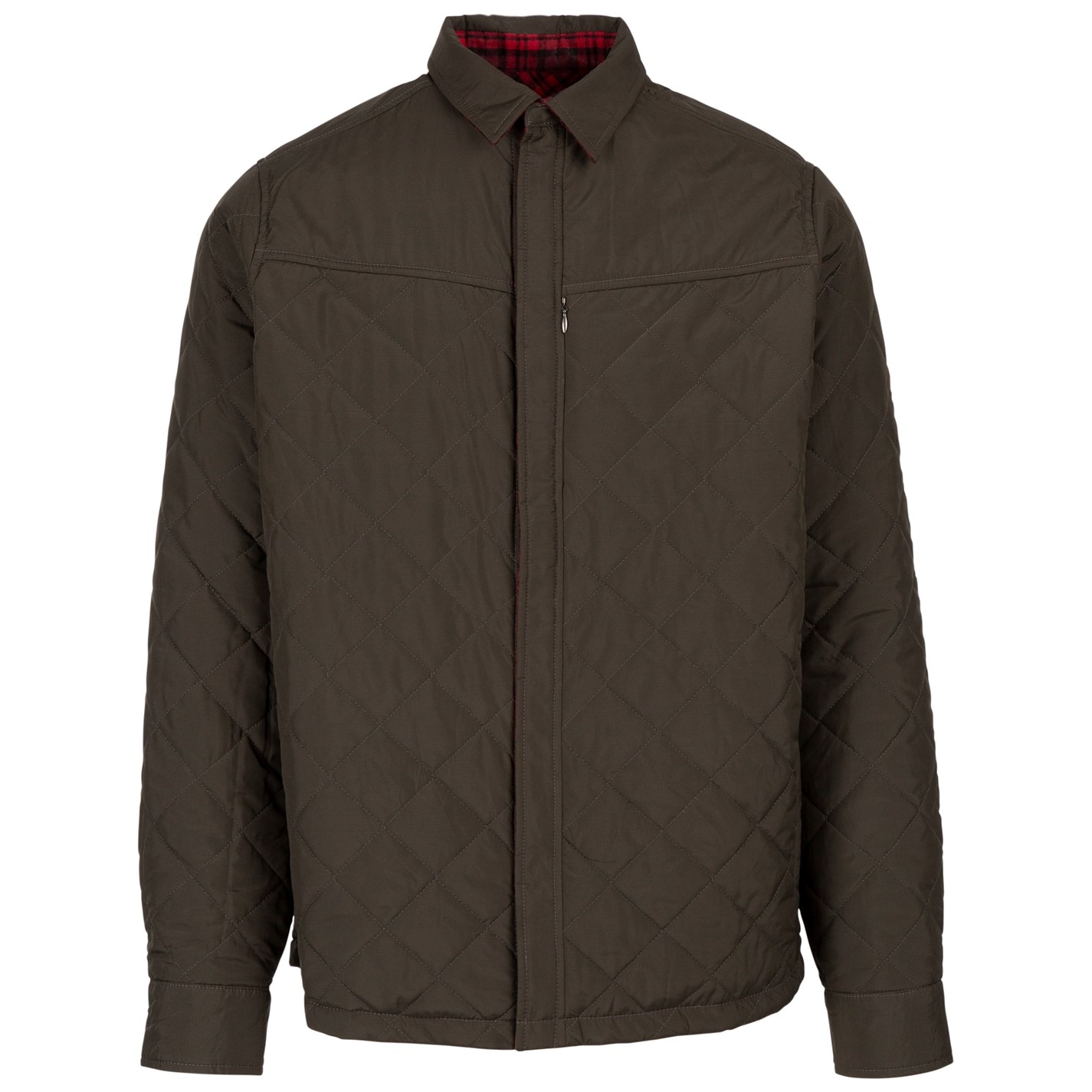 Košeľa Trespass Dark Khaki 9606350 Men's Long Sleeve Shirt - 1