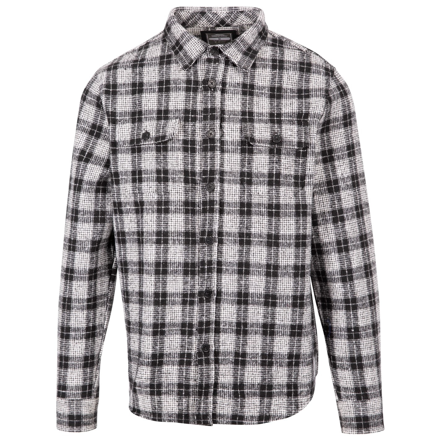 Košeľa Trespass Black White 1481568 Men's Prtlw Long Sleeve Shirt - 1