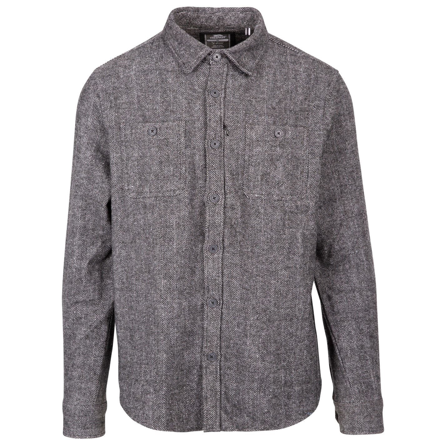 Košeľa Trespass Grey 182420 Men's Long Sleeve Button Up Shirt - 1