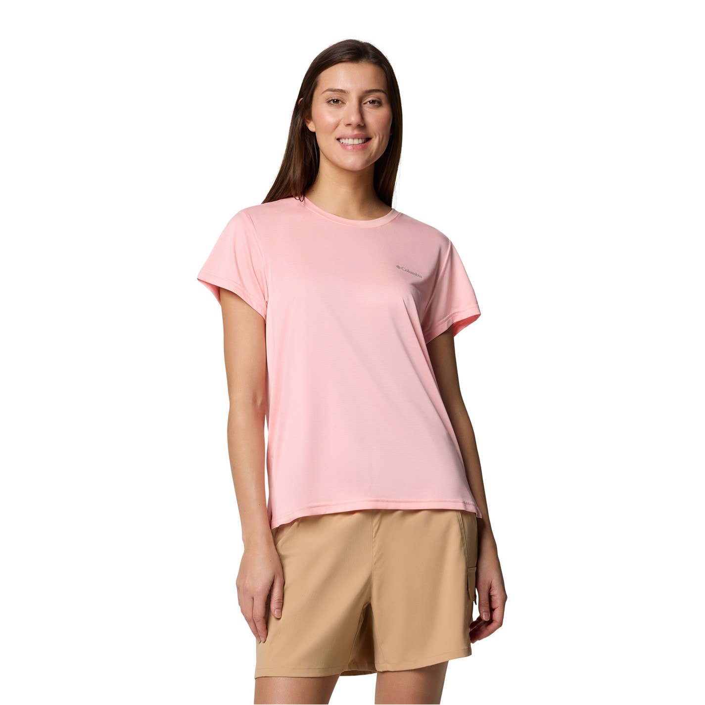 Tričko Columbia Pink Sand 4280244 Short-Sleeve Performance T-Shirt Womens - 4